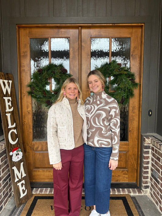 The Taylor Burgundy Button Stretched Pants