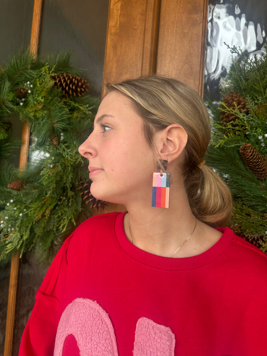 Cranberry Cabana Earrings