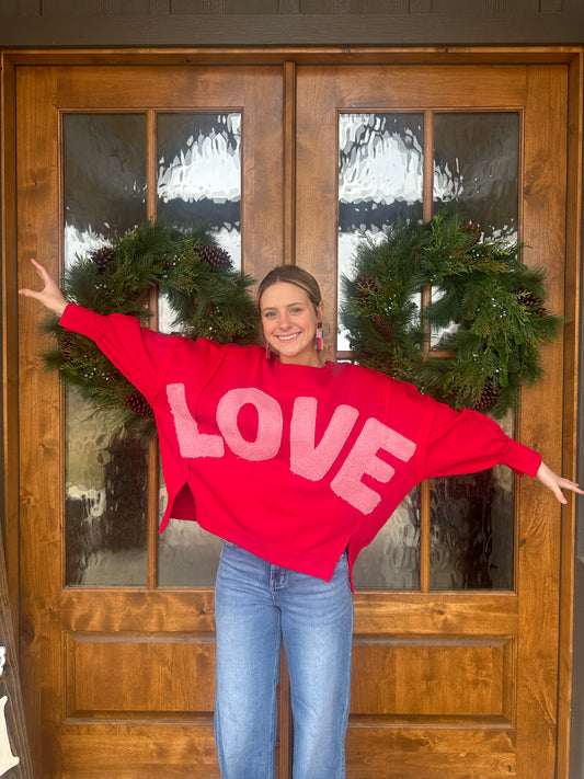 The Finlee Brushed Terry Love Fleece Top