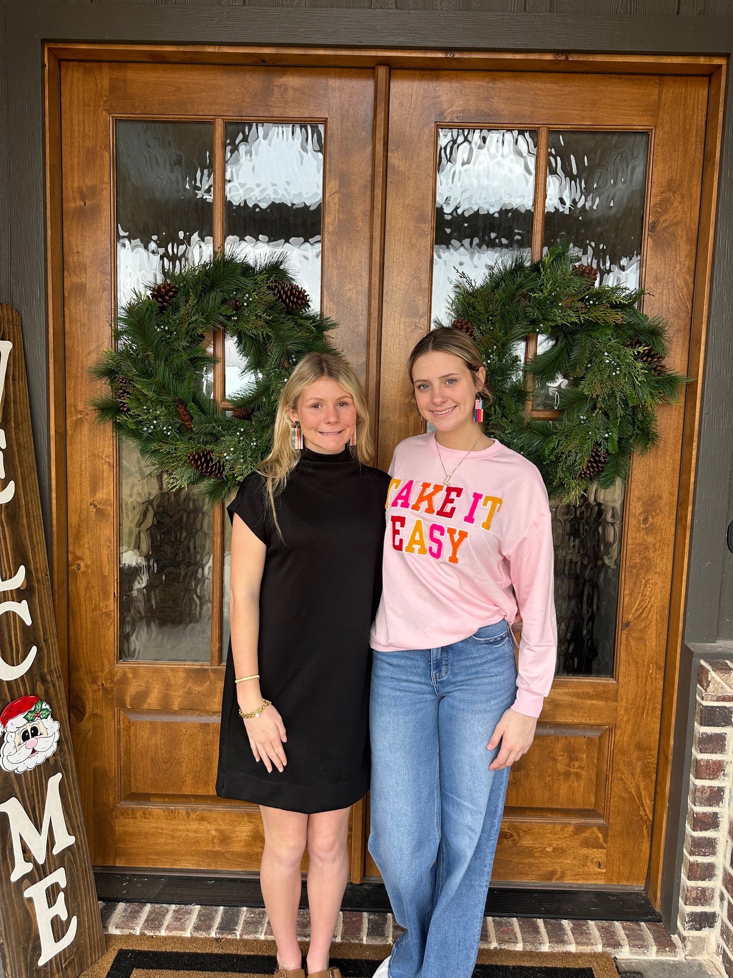 The Maddie Black Mock Neck Pullover Dress