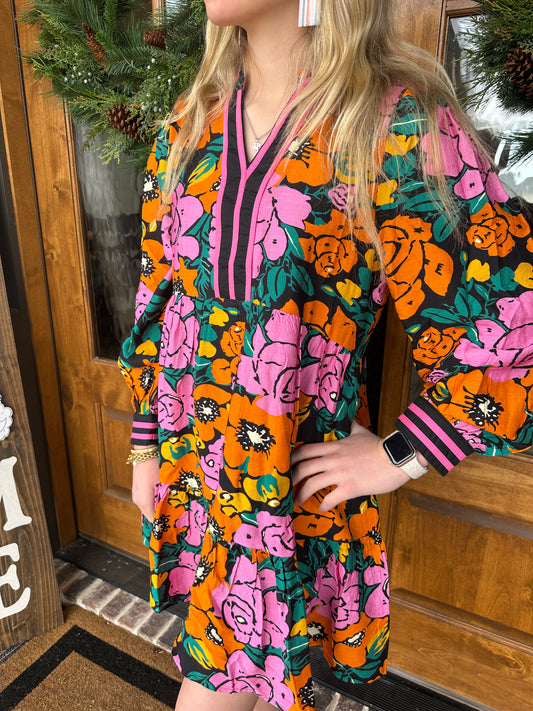 The Scarlett Bright Floral Dress