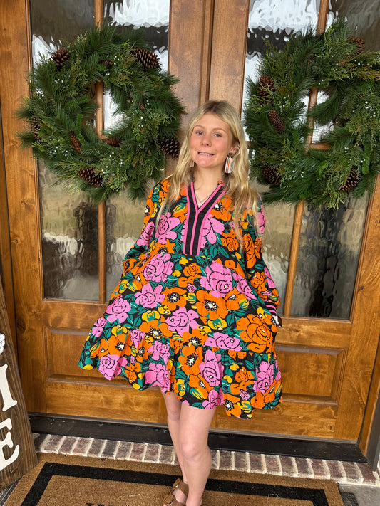 The Scarlett Bright Floral Dress