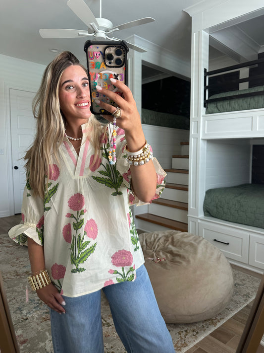 The Kassidy Floral Collared Top