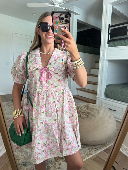 The Annie Sweet Bloom Babydoll Mini Dress