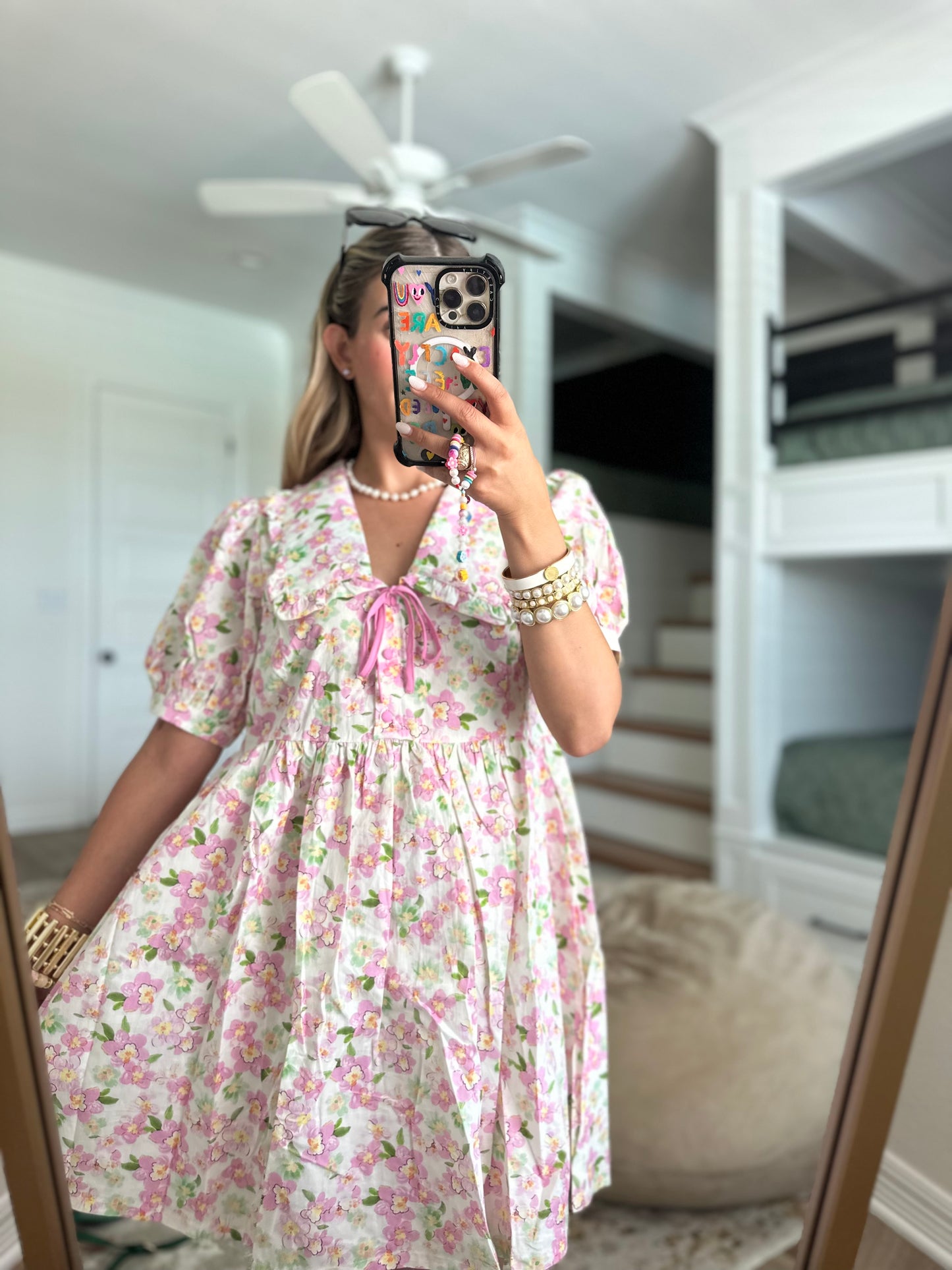 The Annie Sweet Bloom Babydoll Mini Dress