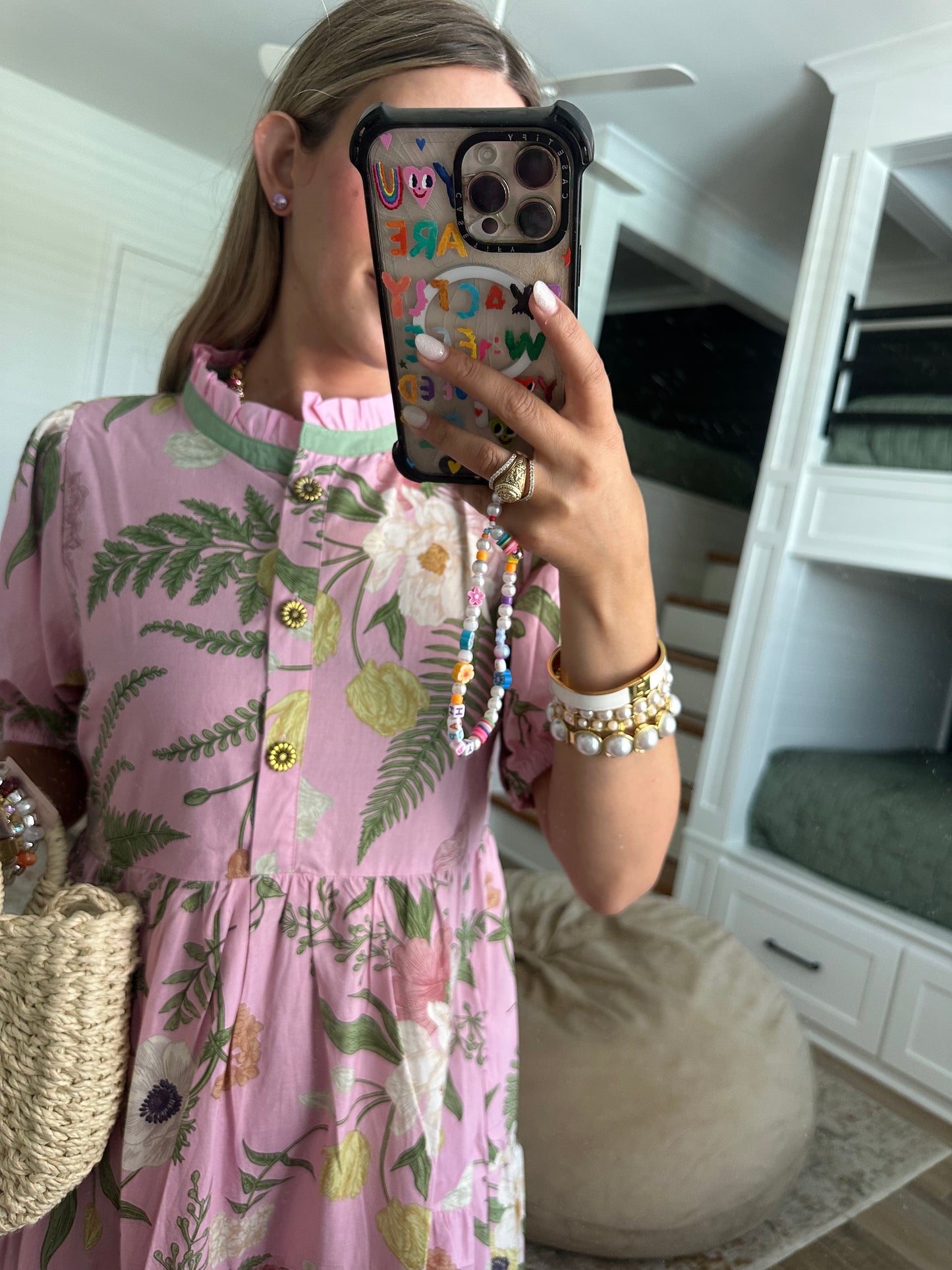 The Holly Floral Tiered Midi Dress with Puff Sleeves