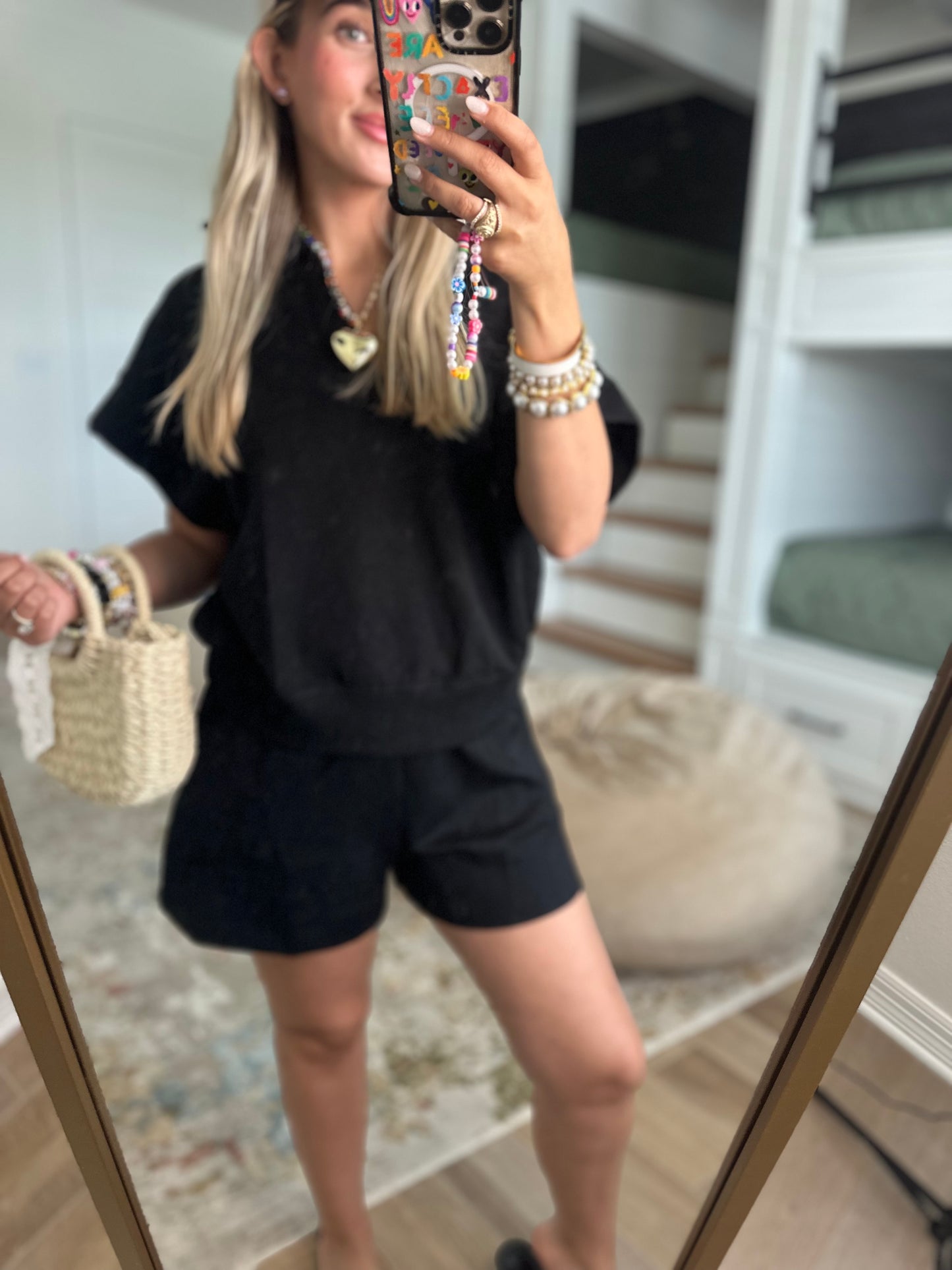 The Hailey Luxeknit Black Matching Set