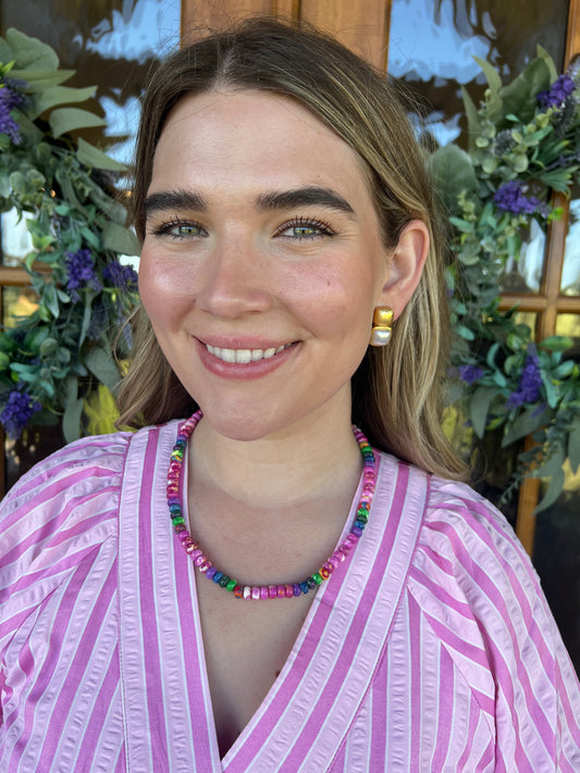 The Libby Cool Girl Gemstone Necklace