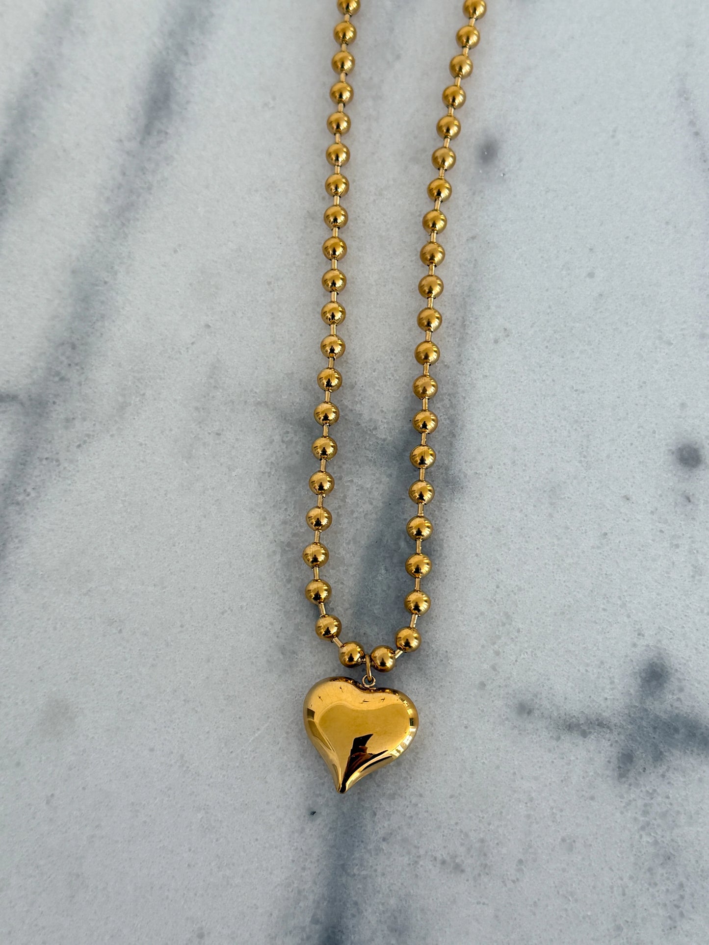 The Mia Small Bubble Heart Necklace - Final Sale