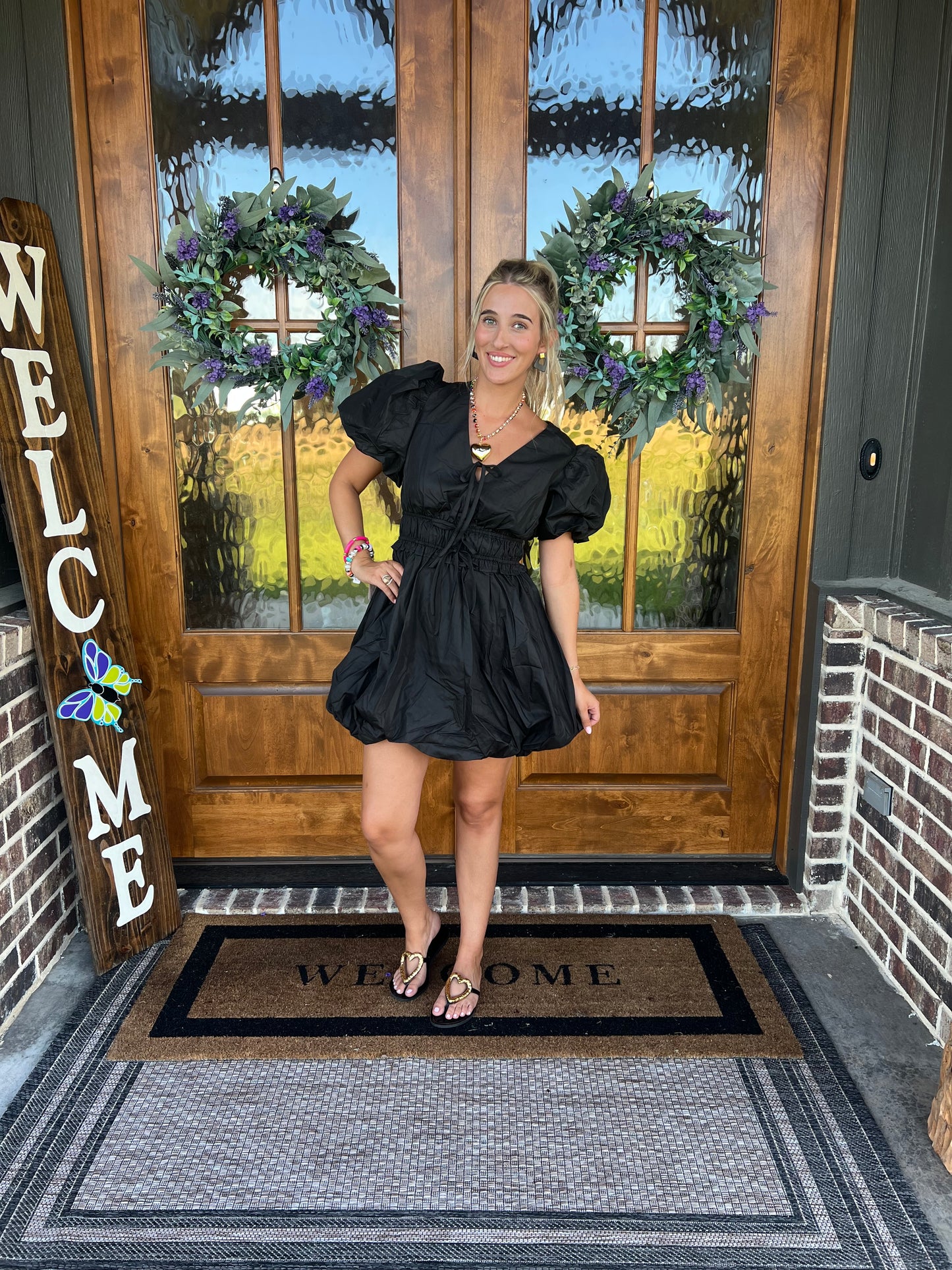 The Harley Black Short Bubble Dress