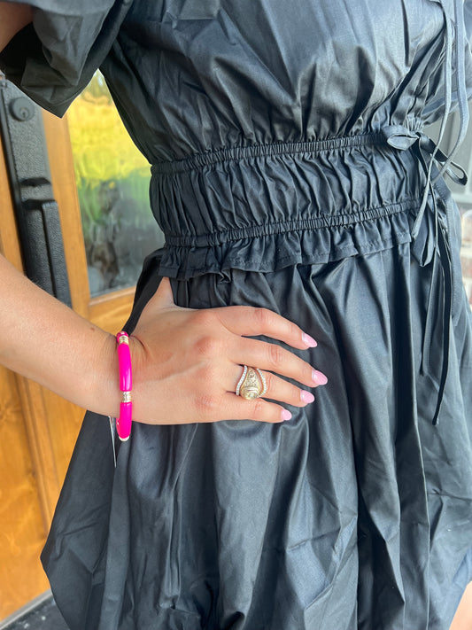 The Heather Hot Pink Bamboo Stretch Bracelet