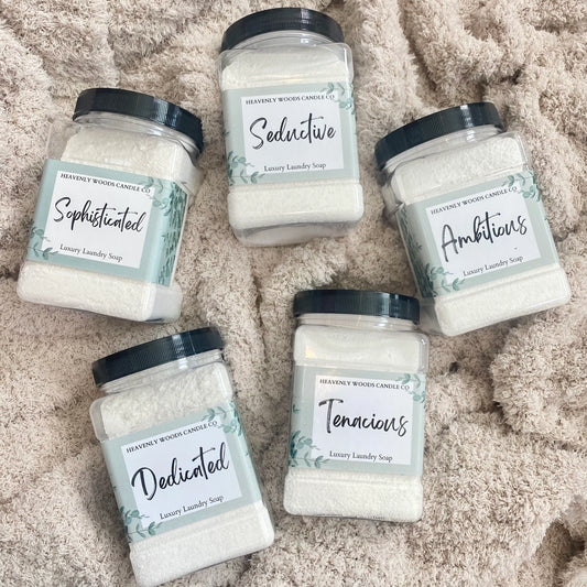 Luxury Laundry Soap Tub With A Scooper– Scented Powder Detergent